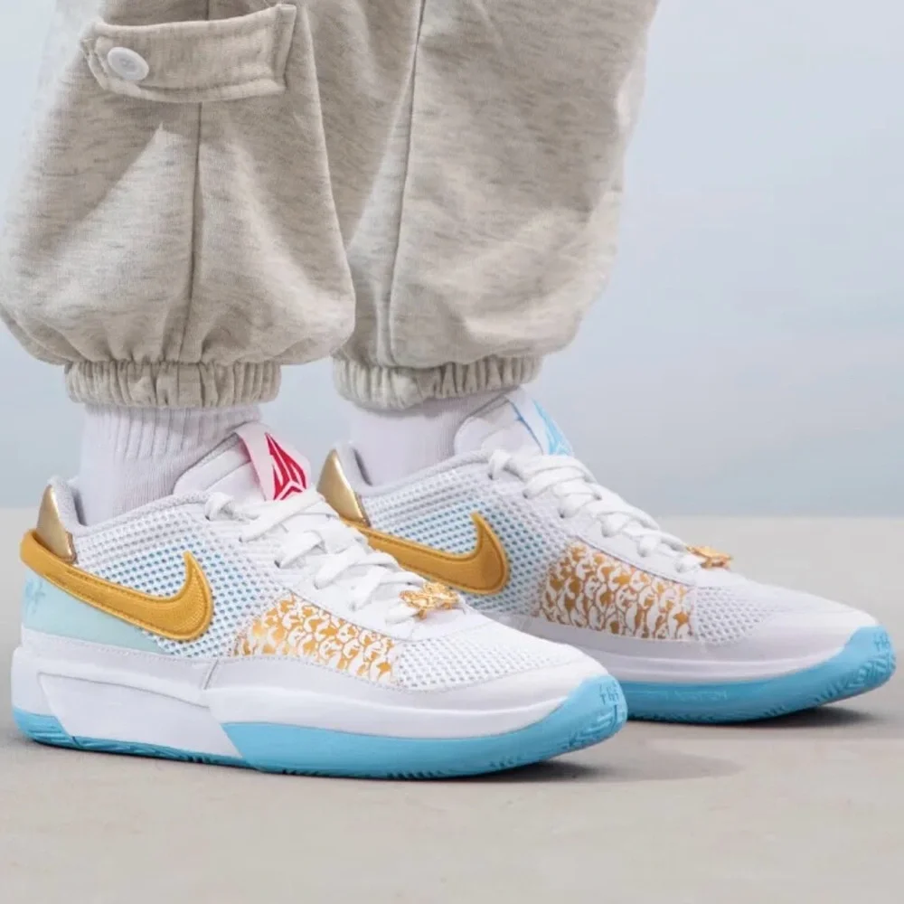 Nike Ja 1 Chinese New Year- Dragon Basketball Shoes FZ8327-103 White Youth Size - Picture 7 of 10